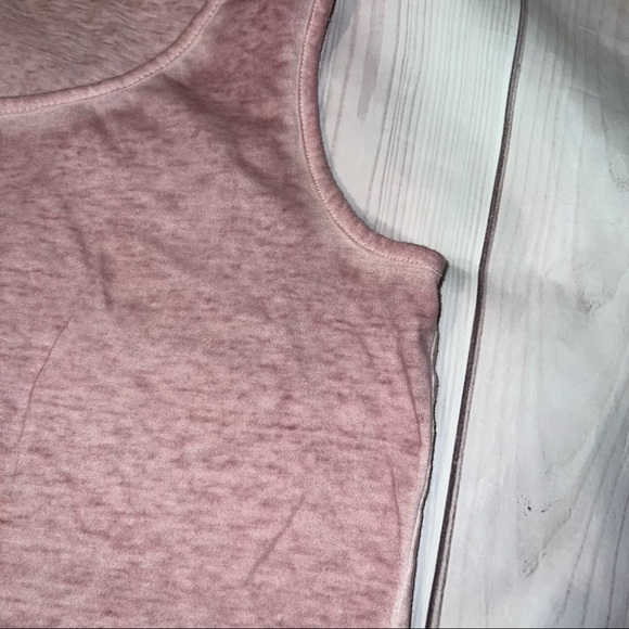 Mauve distressed Tank Top with Ruched Tie Sides - Women's size Medium - Picture 5 of 5